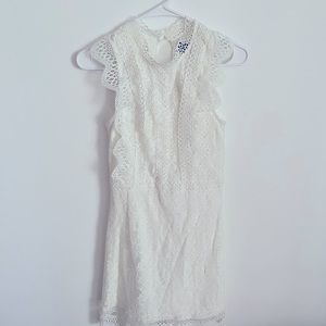 Lulu’s White lace/crochet mini dress